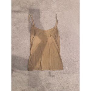 Sheer tan tank top undershirt size S women’s only hearts NYC